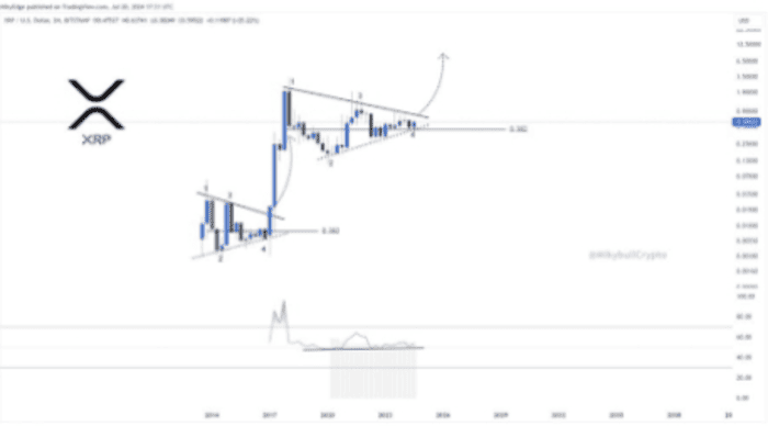 加密货币分析师表示 XRP 仍有望升至 150 美元