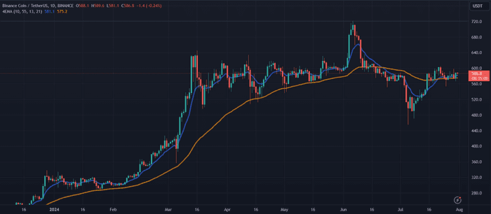 BNB 链 TVL 在第二季度下跌 24％，但重要指标却激增两位数