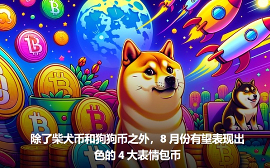 除了柴犬币和狗狗币之外,8 月份有望表现出色的 4 大表情包币!