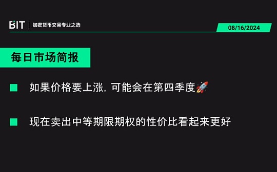 BIT 每日市场简报 08/15 - 比特币即将大幅上涨