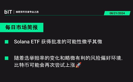 BIT 每日市场简报 08/21 - 比特币可能会再次尝试上涨